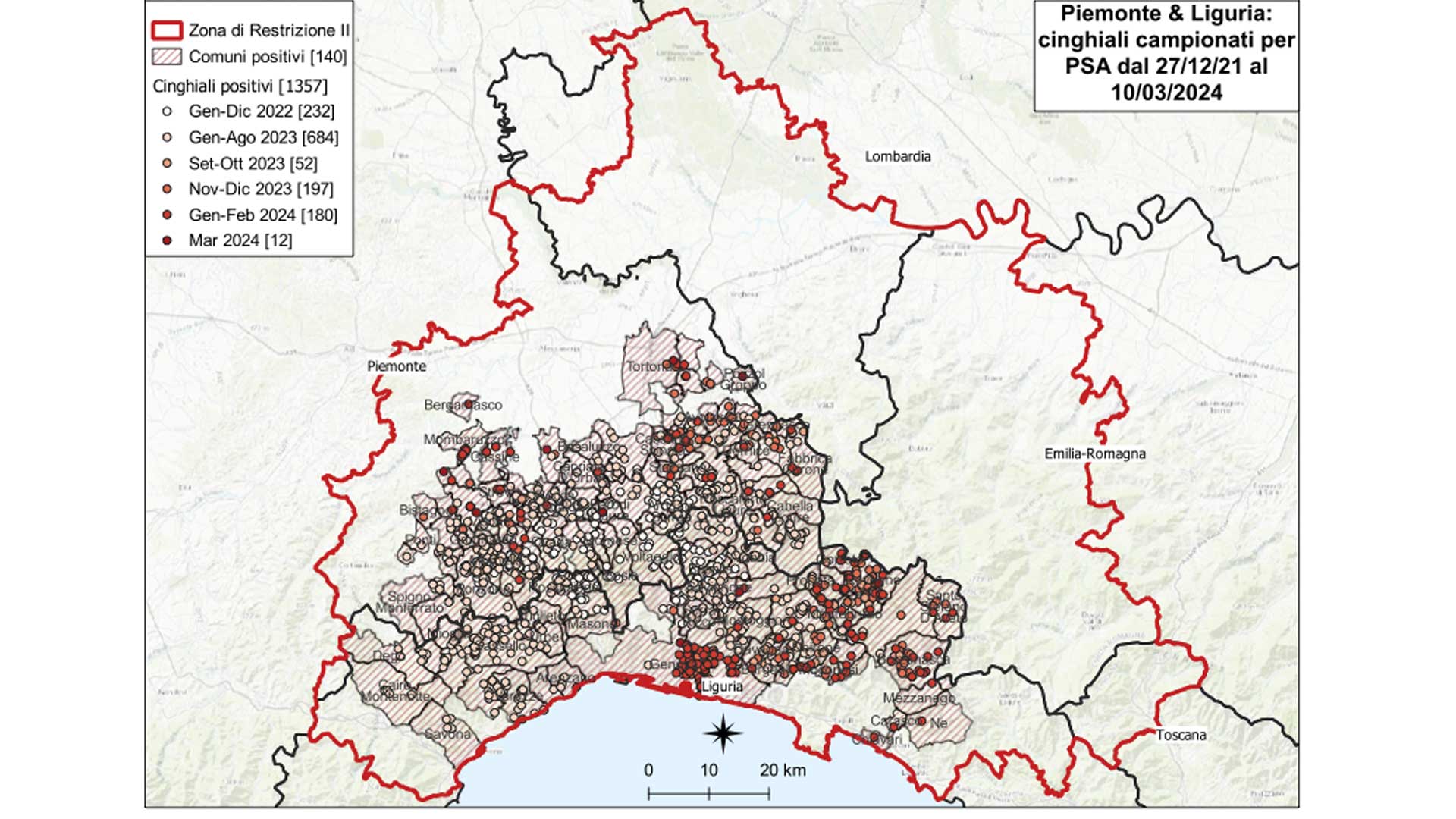 territorio colpito da psa al 10032024