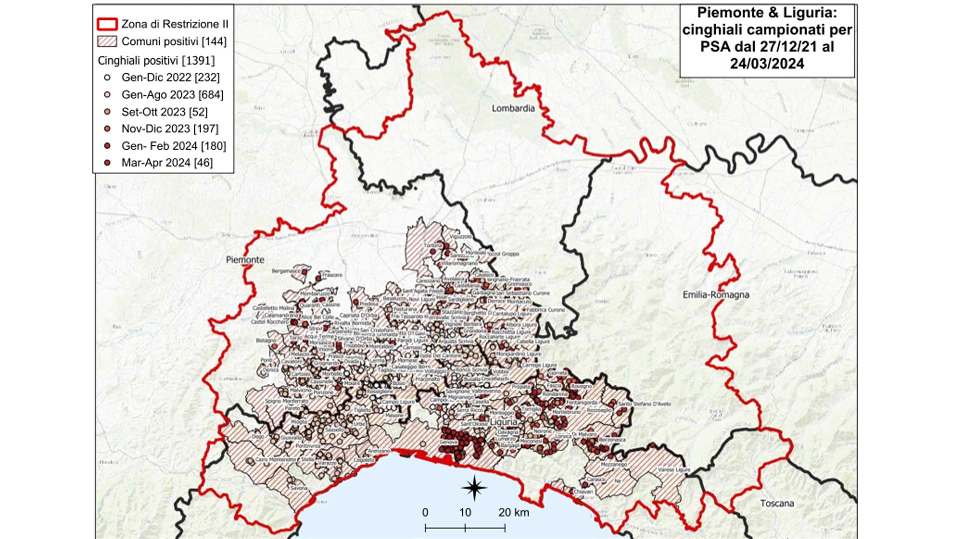territorio colpito da psa al 24032024