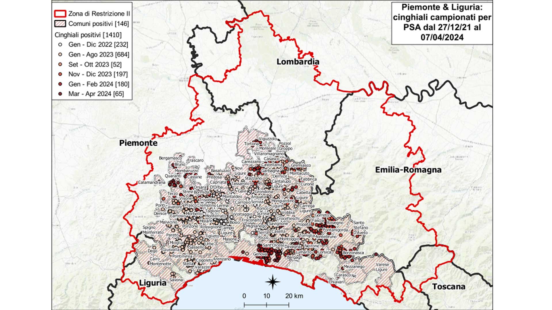 territorio colpito da psa al 07042024