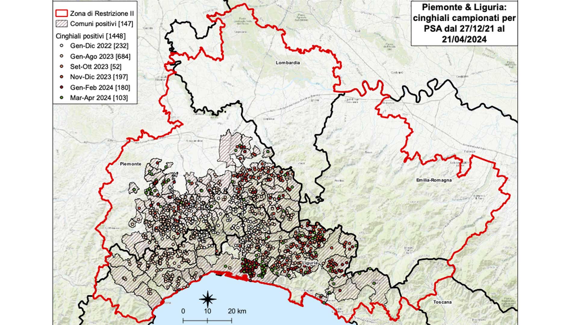 territorio colpito da psa al 21042024
