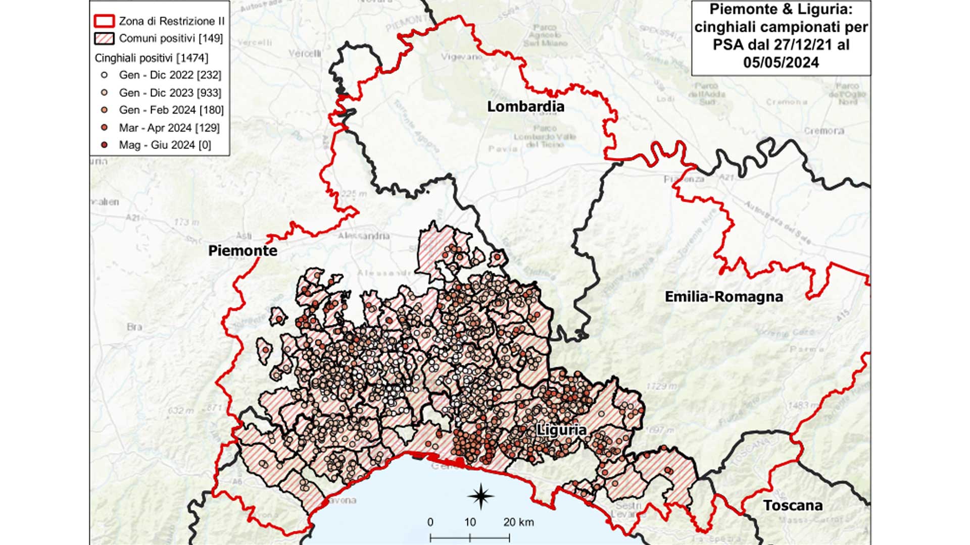 territorio colpito da psa al 05052024