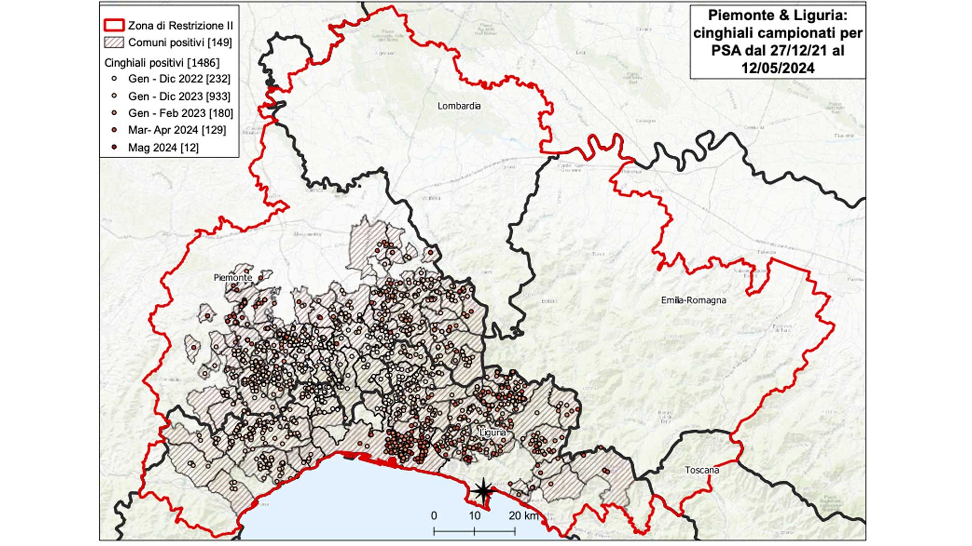 territorio colpito da psa al 12052024