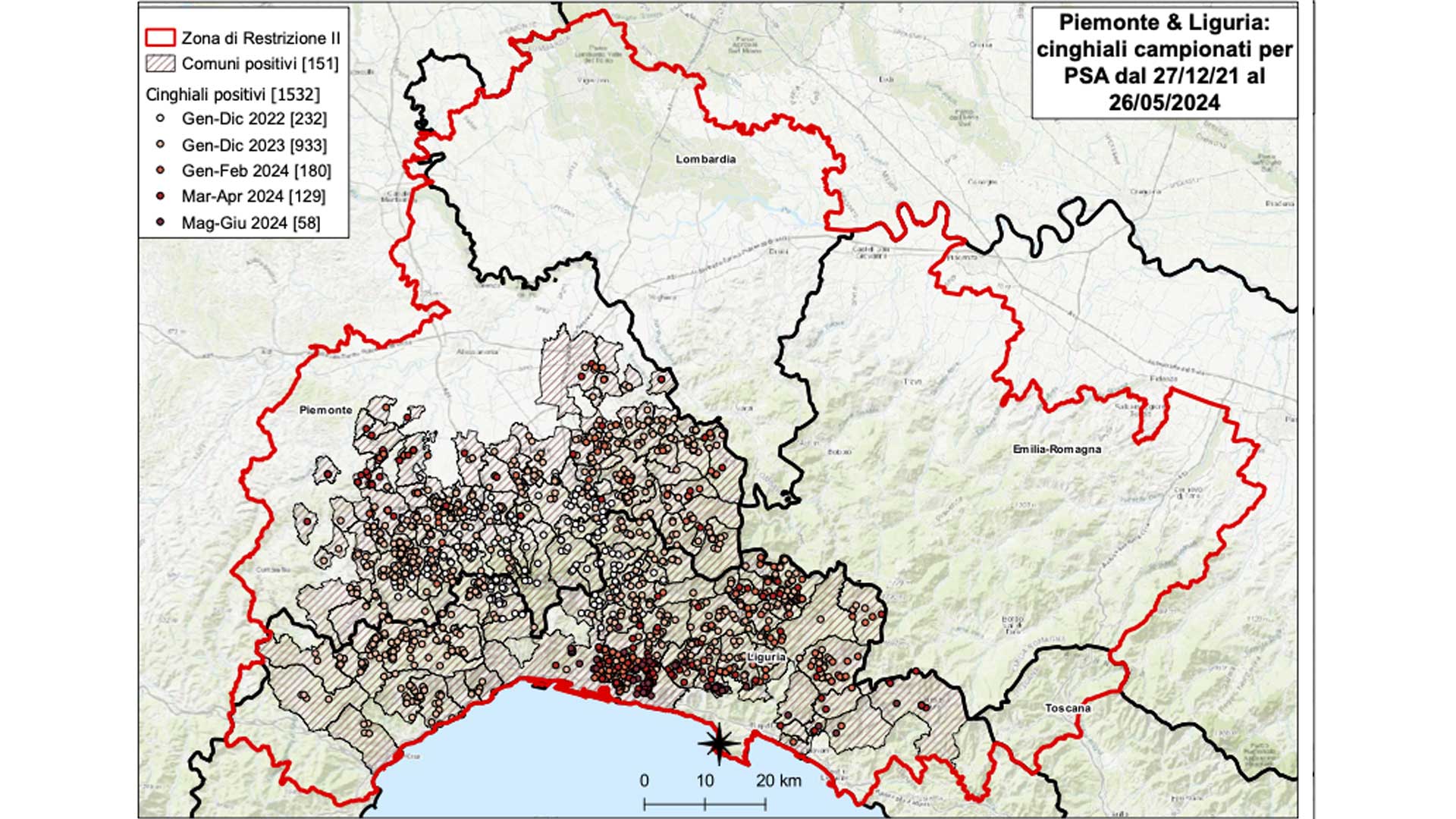 territorio colpito da psa al 26052024