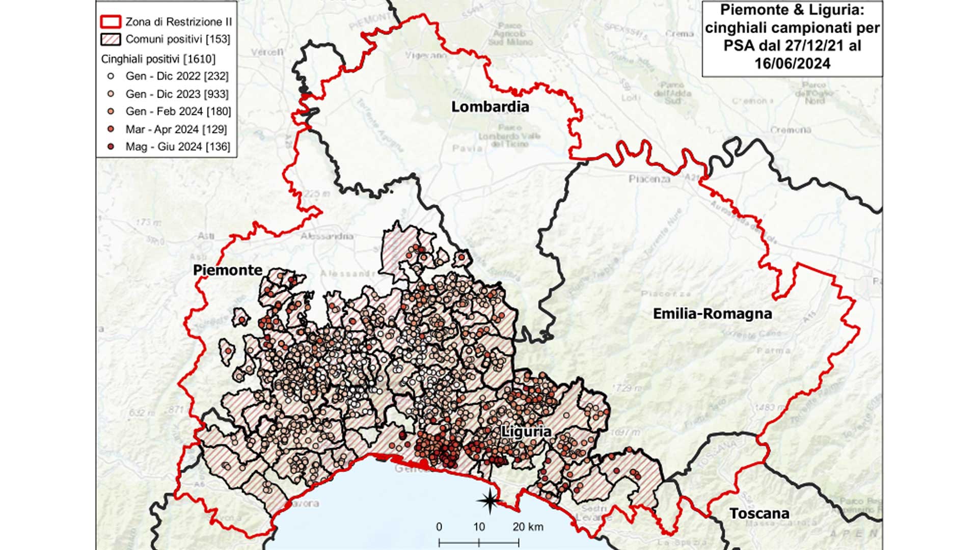 territorio colpito da psa al 16062024