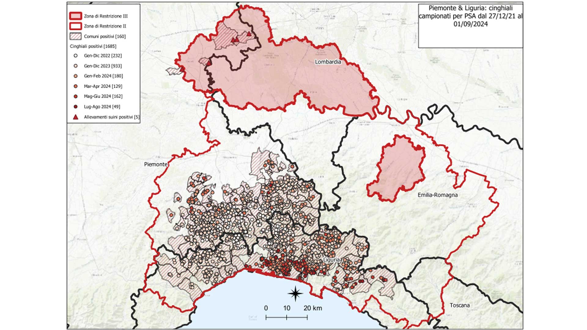 territorio colpito da psa al 01092024