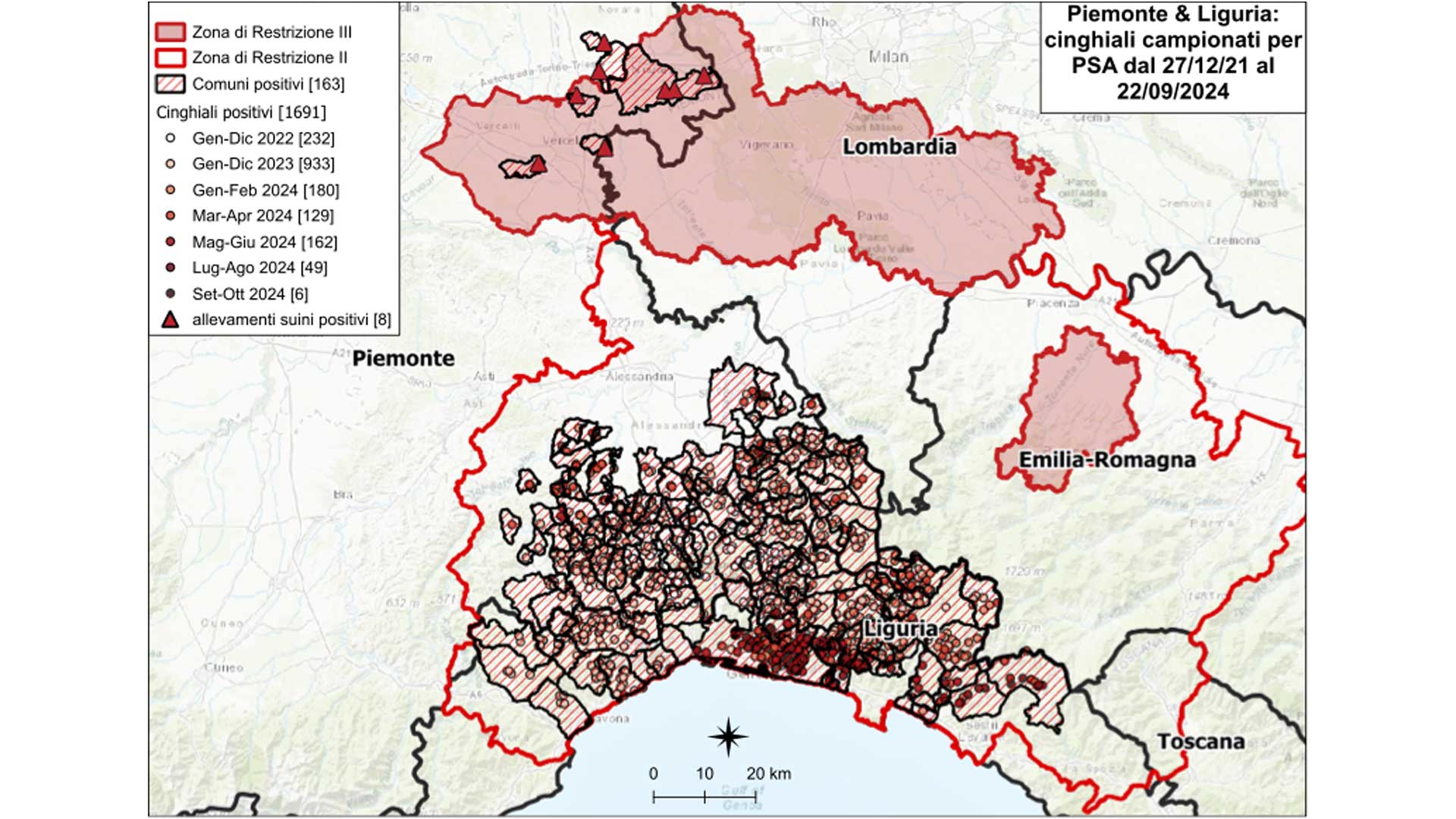 territorio colpito da psa al 22092024